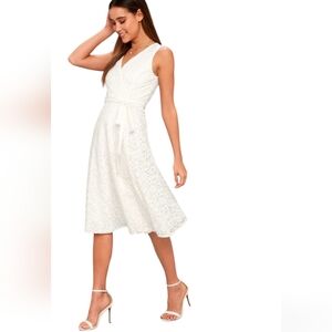 Elegant White Lace Dress